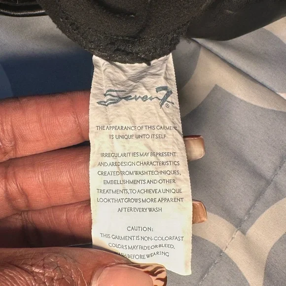 Seven7 Women’s Faux Leather High Rise Leggings Black Size XL EUC - Picture 6 of 10